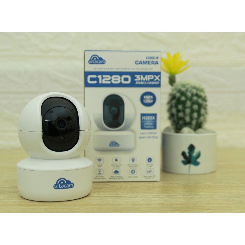 Camera IP Vitacam C1280 Pro 3.0Mpx 1920P - Hàng Chính Hãng Bảo Hành 2 Năm | BigBuy360 - bigbuy360.vn