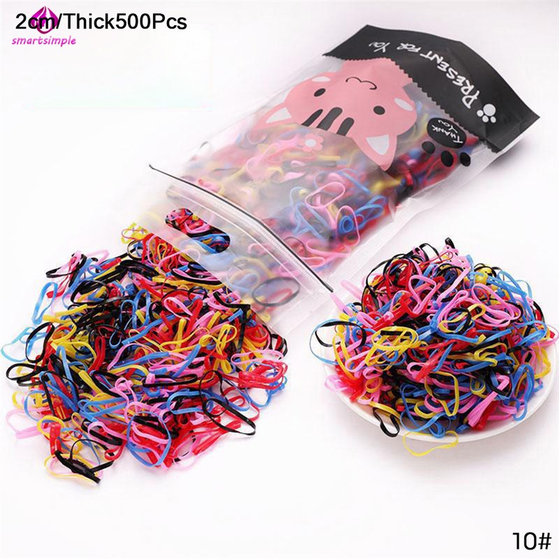 Set 500/800/1000/2500 Dây Thun Buộc Tóc Nhiều Màu