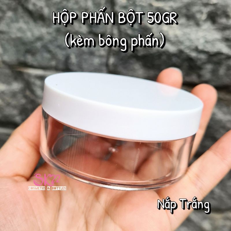 HỘP PHẤN BỘT 10gr/20gr(kèm bông phấn)