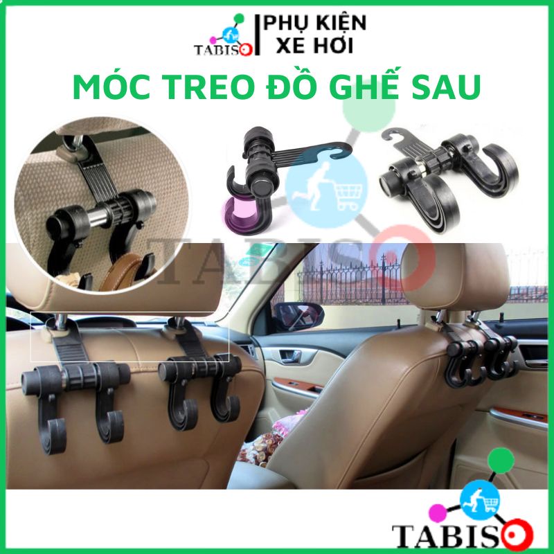 Móc treo đồ trên ô tô gài sau ghế tiện lợi, nhỏ gọn, chắc chắn, đa năng TABISO