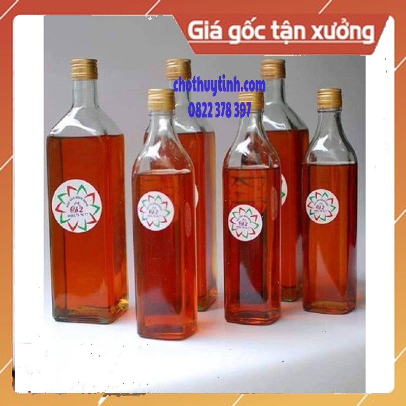 Chai Thủy Tinh VUÔNG 500ML Nắp Nhôm Vặn | BigBuy360 - bigbuy360.vn