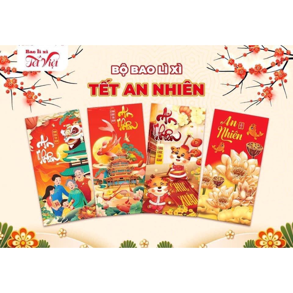 Combo 10 Cái Bao Lì Xì Tết Siêu Sang Trọng Và Quý Phái Màu Đỏ Tài Lộc MinHome Giá Rẻ Lì Xì Tết 2023 Đẹp.