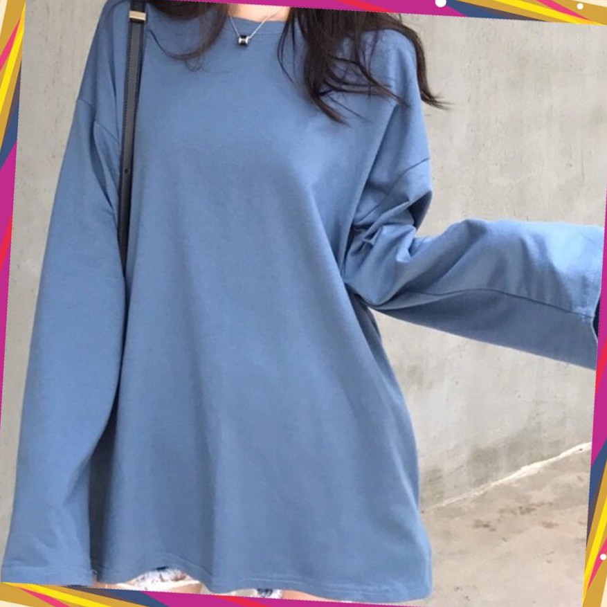ÁO THUN TAY DÀI OVERSIZE FORM RỘNG CÁ TÍNH TRƠN M246
