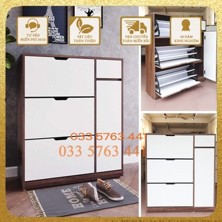 Tủ giầy dép 3 tầng cánh lật 1 hộc gỗ công nghiệp giá gốc tại xưởng tủ giầy - tủ giày gỗ