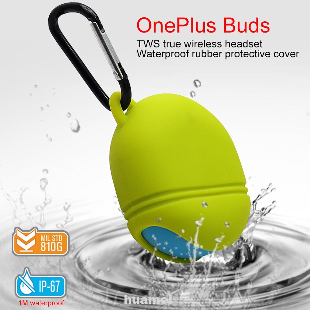 Bảo Vệ Hộp Đựng Tai Nghe Không Dây Chống Sốc Chống Trầy Kèm Móc Khóa Cho Oneplus Buds