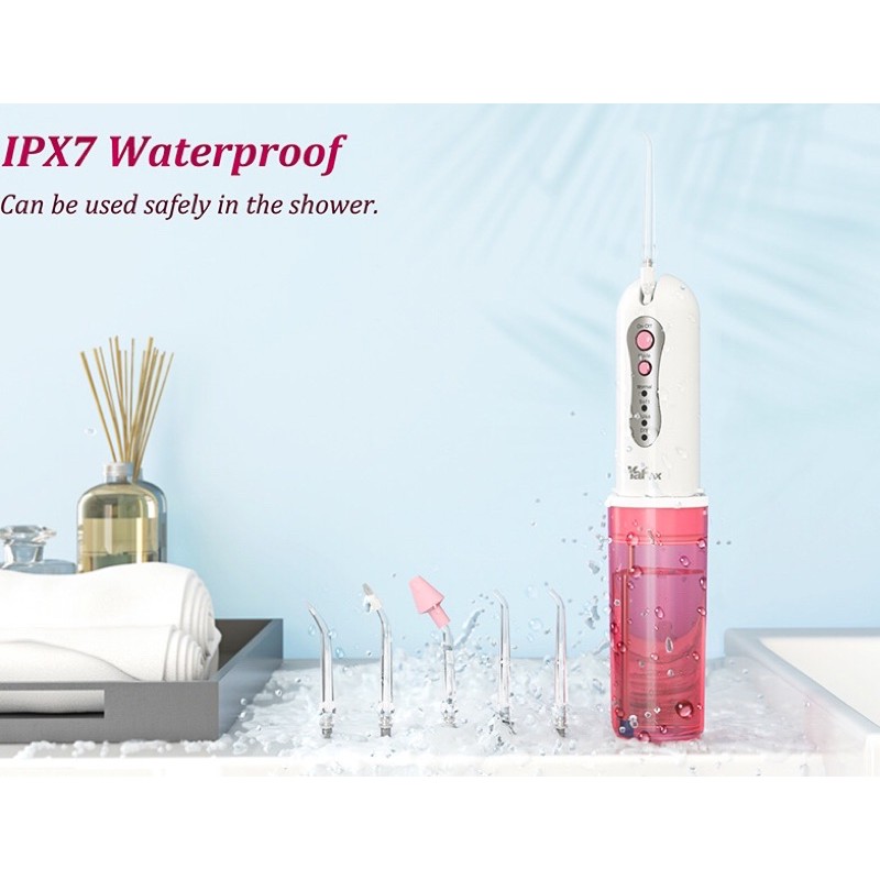 MÁY TĂM NƯỚC WATER FLOSSER IPX7, CAM KẾT CHÍNH HÃNG