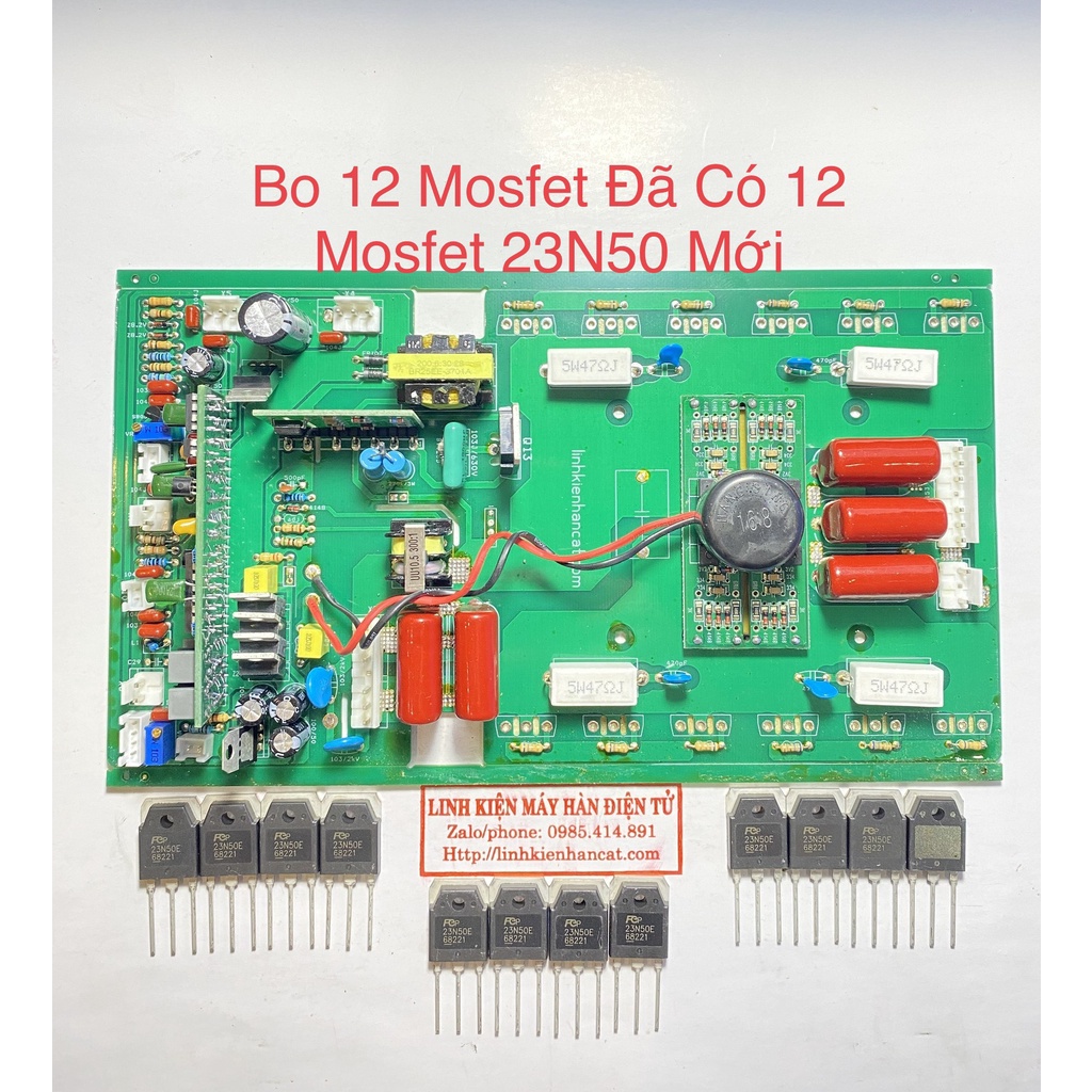 Bo 12 Mosfet Đã Có 12 Mosfet 23N50 Mới - Bo Công Suất Máy Hàn