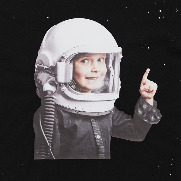 Áo ADLV tay ngắn màu Đen Space Travel