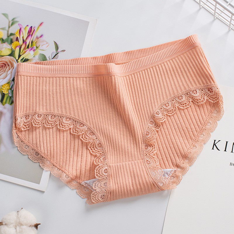 (MỚI) Quần lót Cotton phối ren kháng khuẩn cho nữ | BigBuy360 - bigbuy360.vn
