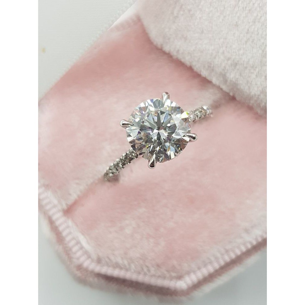 Set 2 Nhẫn Mạ Bạc 925 Đính Đá Nhân Tạo Thời Trang Dành Cho Nữ