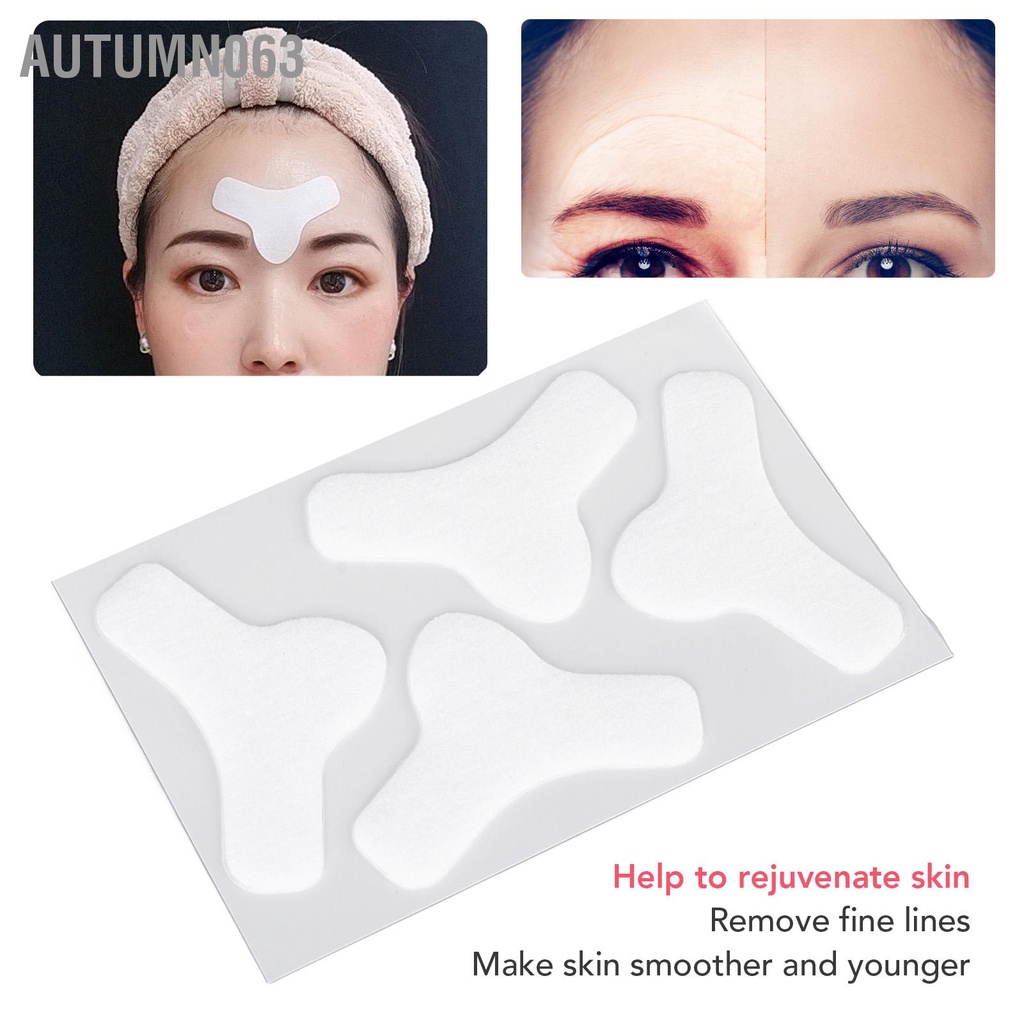 Autumn063 10 cái Miếng Dán Mặt Nếp Nhăn Y Định Hình Dưỡng Ẩm Phục Hồi Đàn Hydrogel Trán