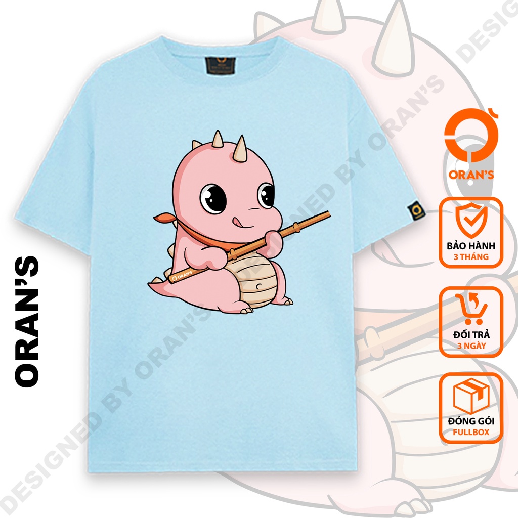 Áo thun khủng long ORANS tay lỡ áo đôi nam nữ Oversize chất COTTON 4C FULLBOX - ORAN'S Couple Tee