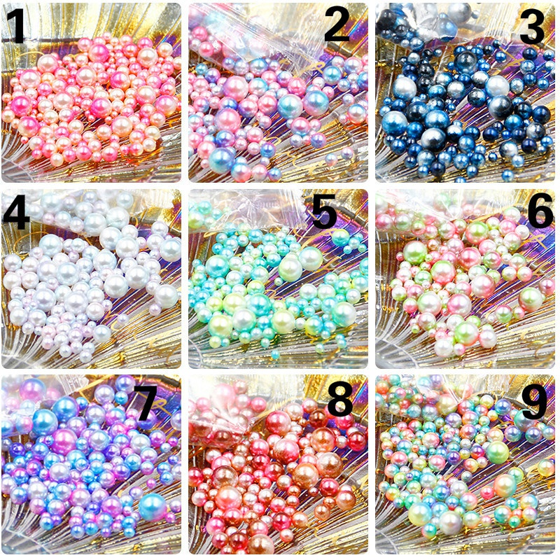 Ngọc trai nhân tạo màu gradient chuyên dụng để trang trí khi đúc epoxy resin làm đồ thủ công