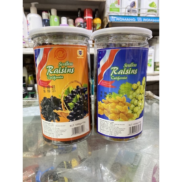 Nho Khô Vàng &amp; Nho Khô Đen Hiệu Lion Hộp 450g