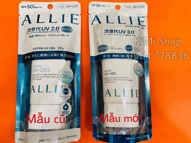 (MẪU MỚI NHẤT 2020) Kem chống nắng Allie Extra UV Gel Kanebo công nghệ chống nắng 3.0 90gram