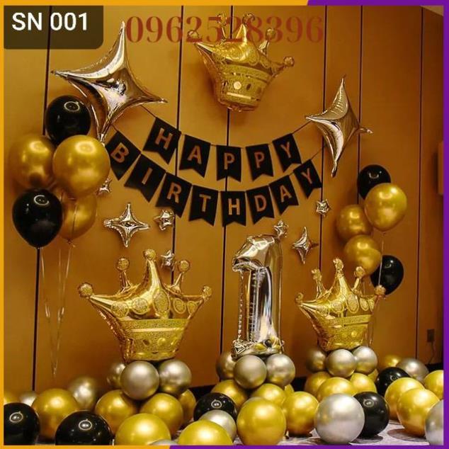 [ MẪU MỚI ] SET  Bóng Trang Trang Trí Chpo Bé Trai { TẶNG BƠM TAY + BĂNG KEO + RUY BĂNG }