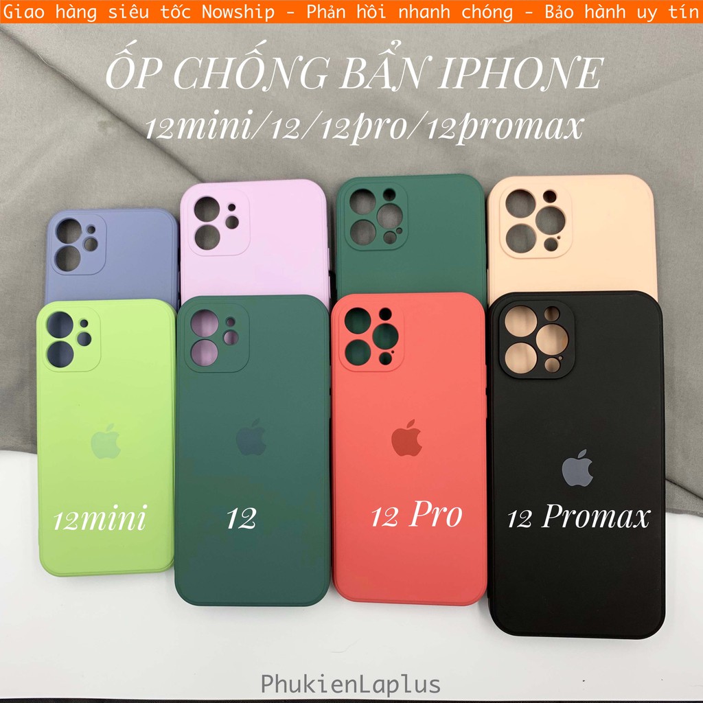 Ốp lưng  IPHONE 12 chống bẩn dành cho Ip12/ ip12 Mini / ip12 Pro /ip 12 Promax full viền cao cấp bảo vệ camera toàn diện