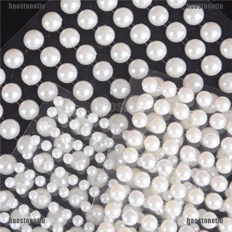 Bộ Hạt Ngọc Trai Giả Màu Trắng Bằng Acrylic Dùng Trang Trí DIY