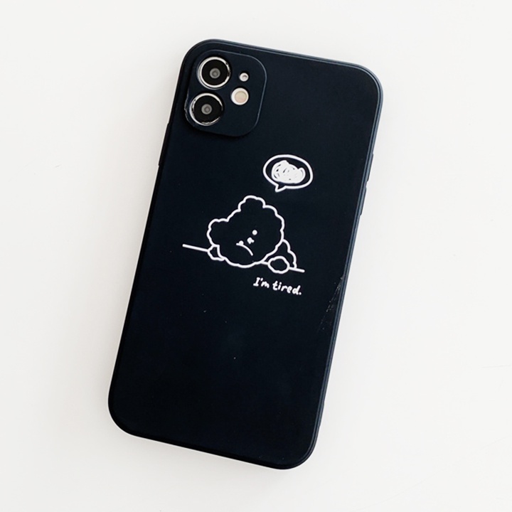 Ốp lưng IPhone Cạnh Vuông Gấu Tired 6/6plus/6s/6splus/7/7plus/8/8plus/x/xr/xs/11/12/13/14 /pro/max/plus/promax Educase
