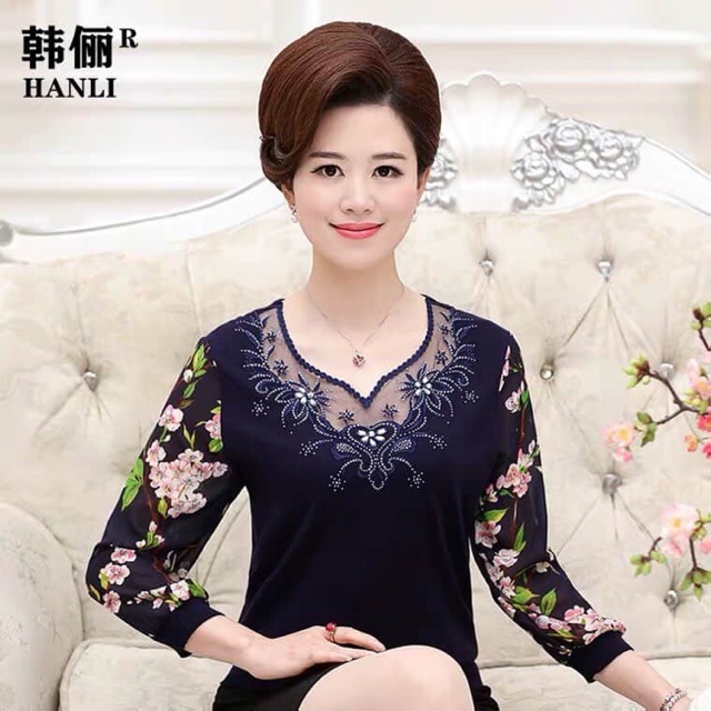 Áo len nữ trung niên sang trọng NP1062