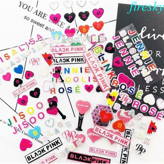 Nhãn dán trang trí hình các thành viên nhóm nhạc blackpink