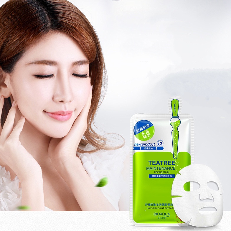 Combo 10 mặt nạ Collagen Bioaqua, mặt nạ Teatree Bioaqua cao cấp