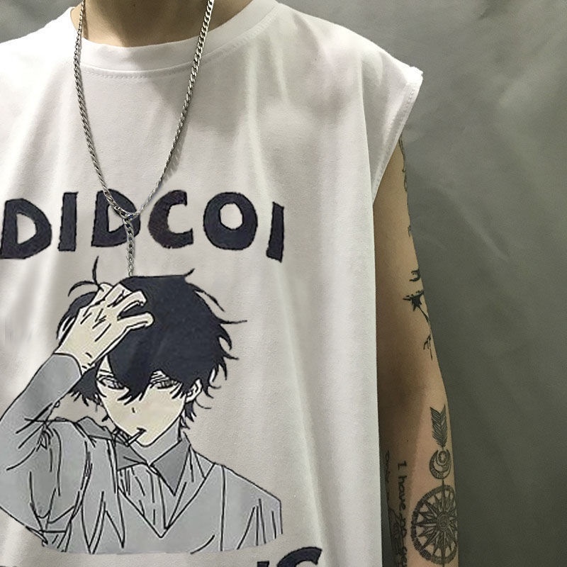 Áo Thun Ba Lỗ Mỏng Dáng Rộng Thoáng Khí Họa Tiết Anime Thời Trang Mùa Hè Dành Cho Nam S-3Xl 7 Kiểu