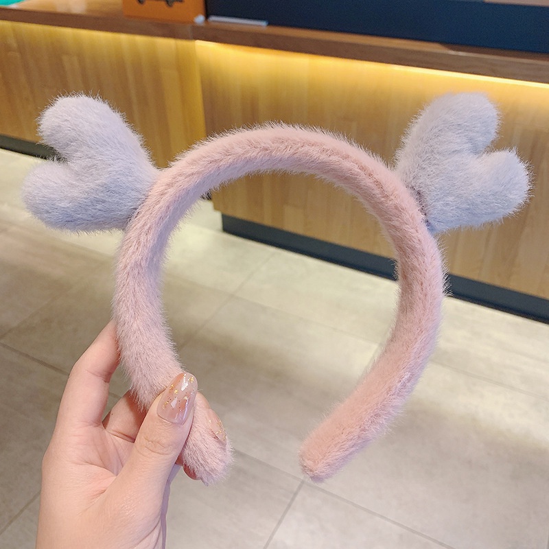 Băng Đô Lông Nhung Mềm Mại Chống Trượt Thời Trang Thu Đông Cho Nữ