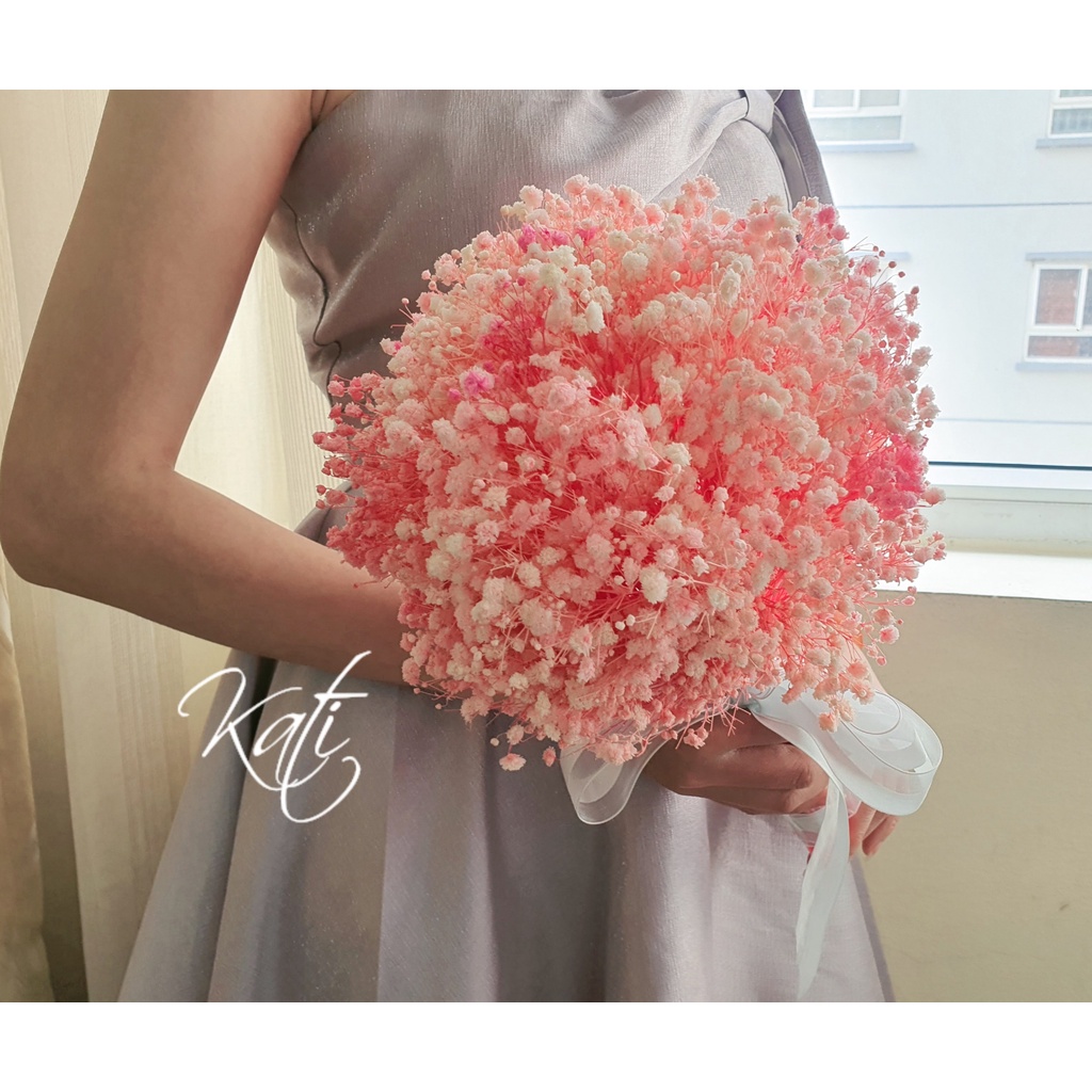 Hoa baby bloom khô decor Vintage, hoa khô trang trí