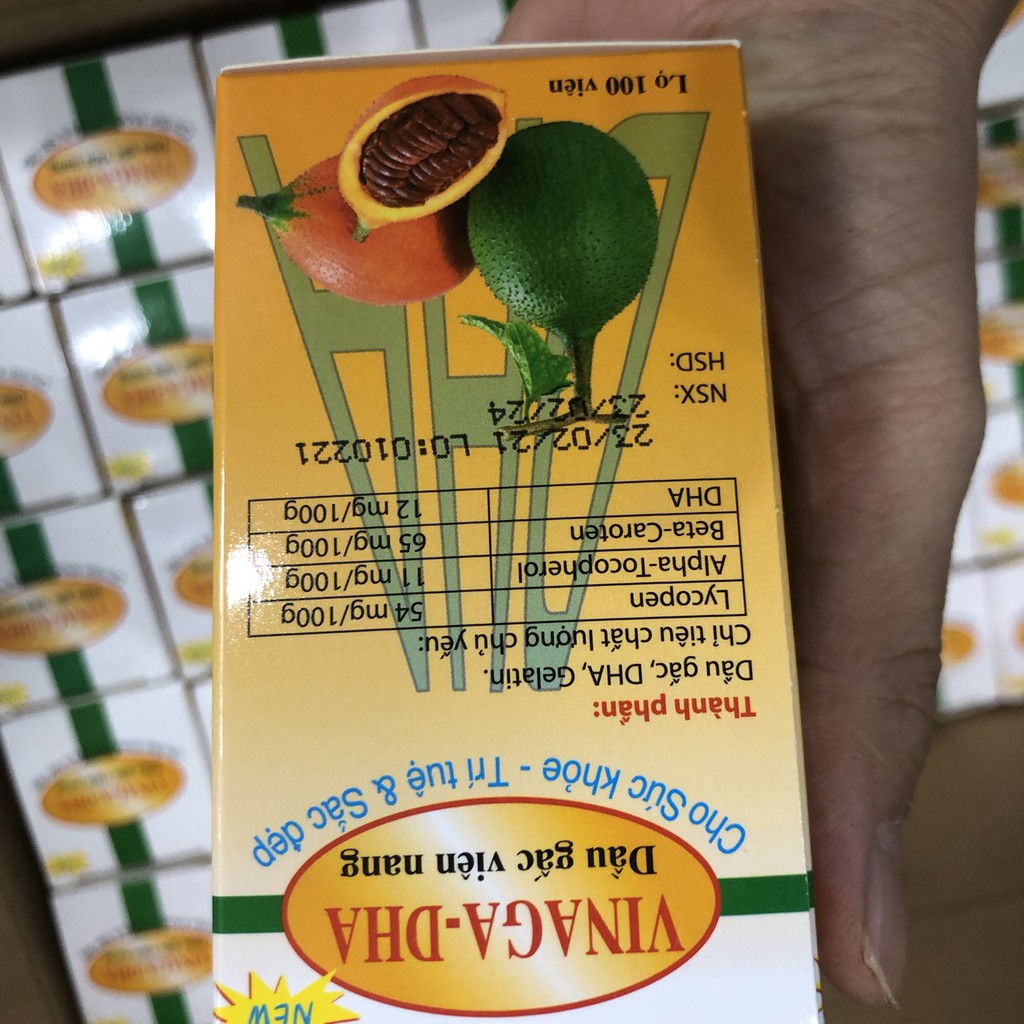 VINAGA DHA - Dầu gấc vinaga dha chiết xuất từ tinh dầu gấc giúp sáng mắt