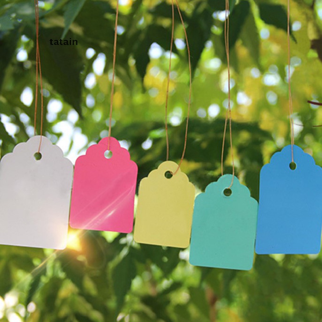 [TAT] 100Pcs Garden Plant Labels Plastic Plant Tags Nursery Markers Flower Pots Seed CVX
