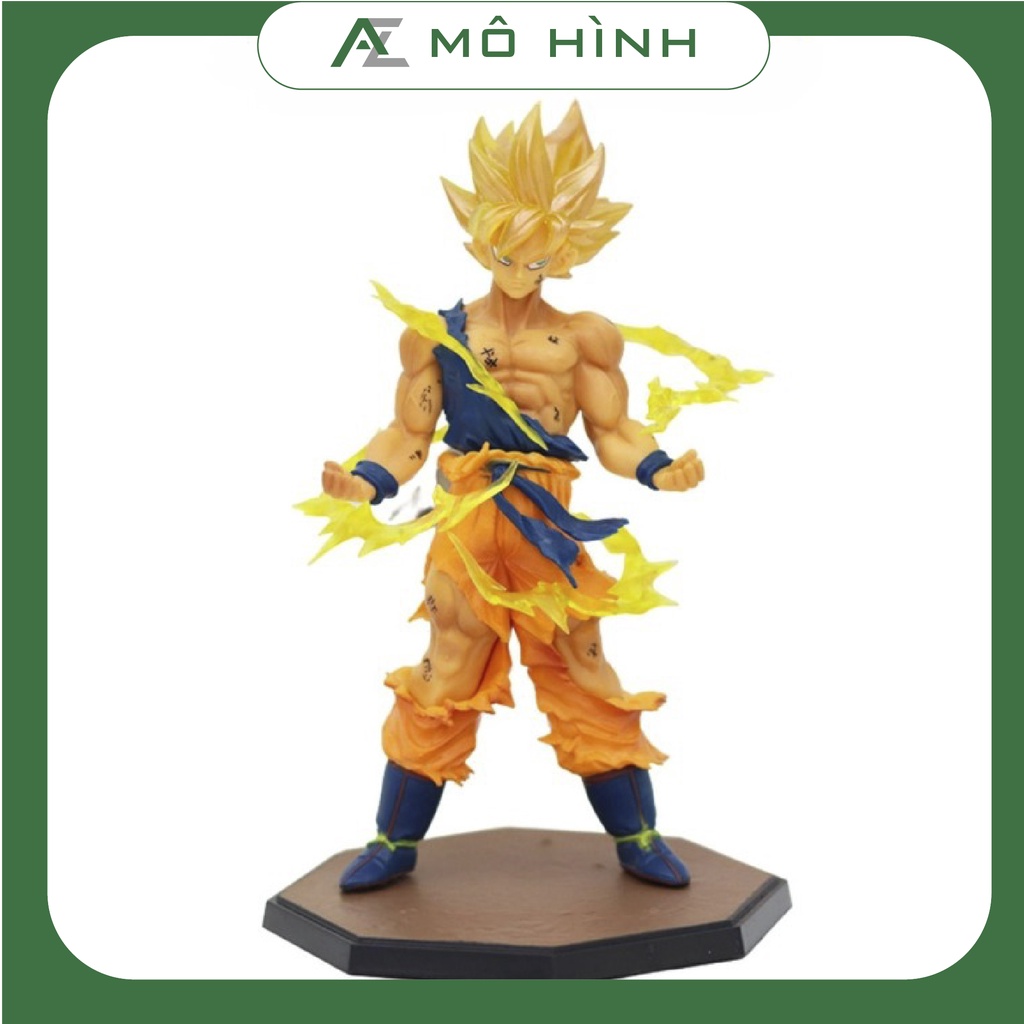Mô hình Dragon Ball SonGoku sấm sét cực chất cao 17cm, figure mô hình 7 viên ngọc rông decor trang trí siêu đẹp
