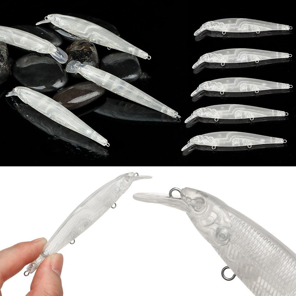 Set 10 Mồi Câu Cá Giả Bằng Nhựa Màu Trơn Tiện Dụng