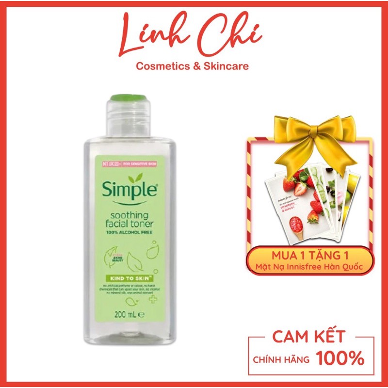 Nước hoa hồng Simple Kind to Skin Soothing Facial Toner