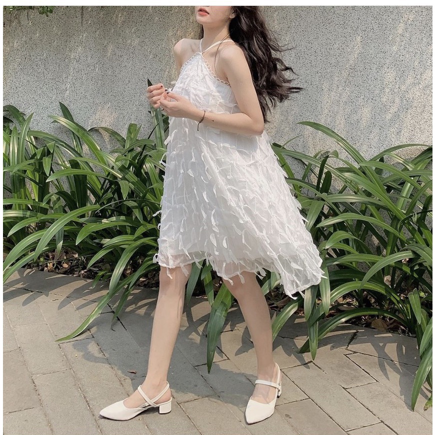 ĐẦM YẾM LÔNG VŨ TRẮNG KEM