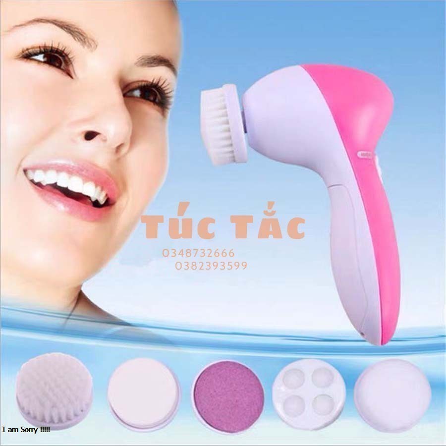 Máy rửa mặt, massa 5 in 1 mini cầm tay chăm sóc da cực tốt - Chợ Túc Tắc - bán cả thế giới