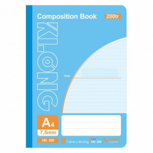 [Sổ vở đẹp] Sổ may KLONG A4 200trang 58/88 Compostion Book; MS: 309