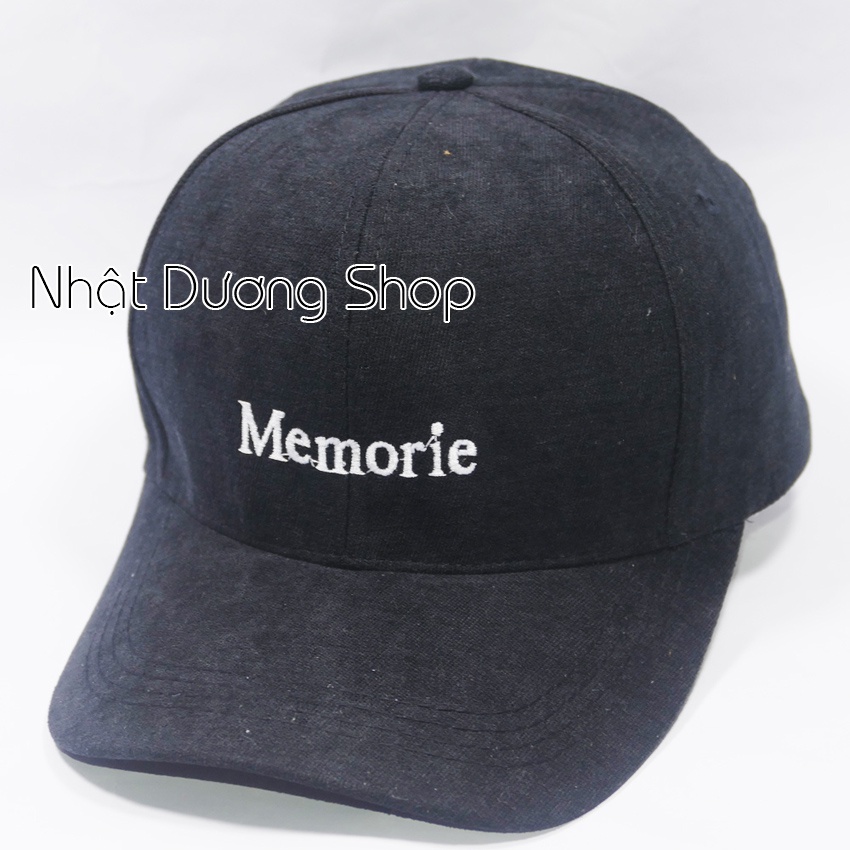 Mũ lưỡi trai ❤️ Nón kết thêu chữ Memorie phong cách Ulzzang form unisex nam nữ
