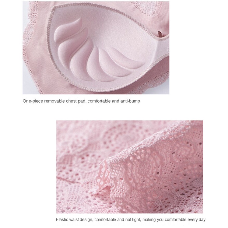 Bộ đồ lót áo ngực không gọng có đệm lót phối ren quyến rũ (có bán lẻ)