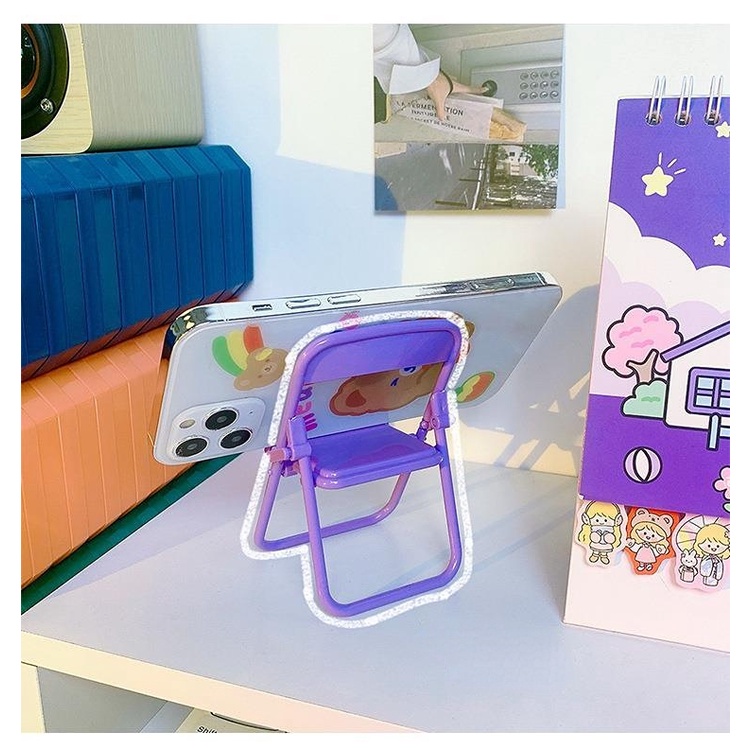 Giá Đỡ Điện Thoại Có Thể Gấp Gọn Hình Bánh Macaron Đáng Yêu