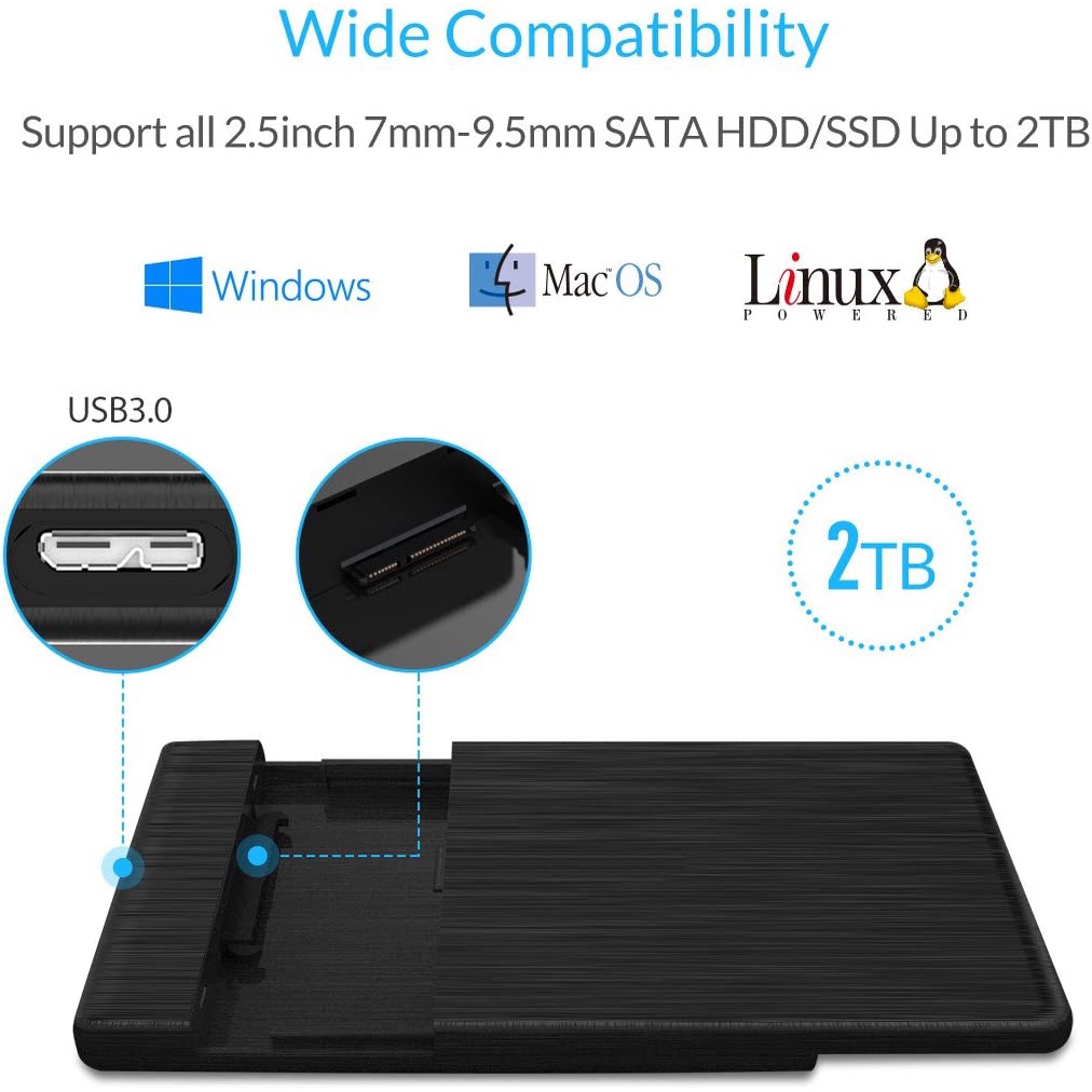 Vỏ ổ cứng ngoài 2.5 inch sata sang usb 3.0 HDD usb3.0 microb SSD