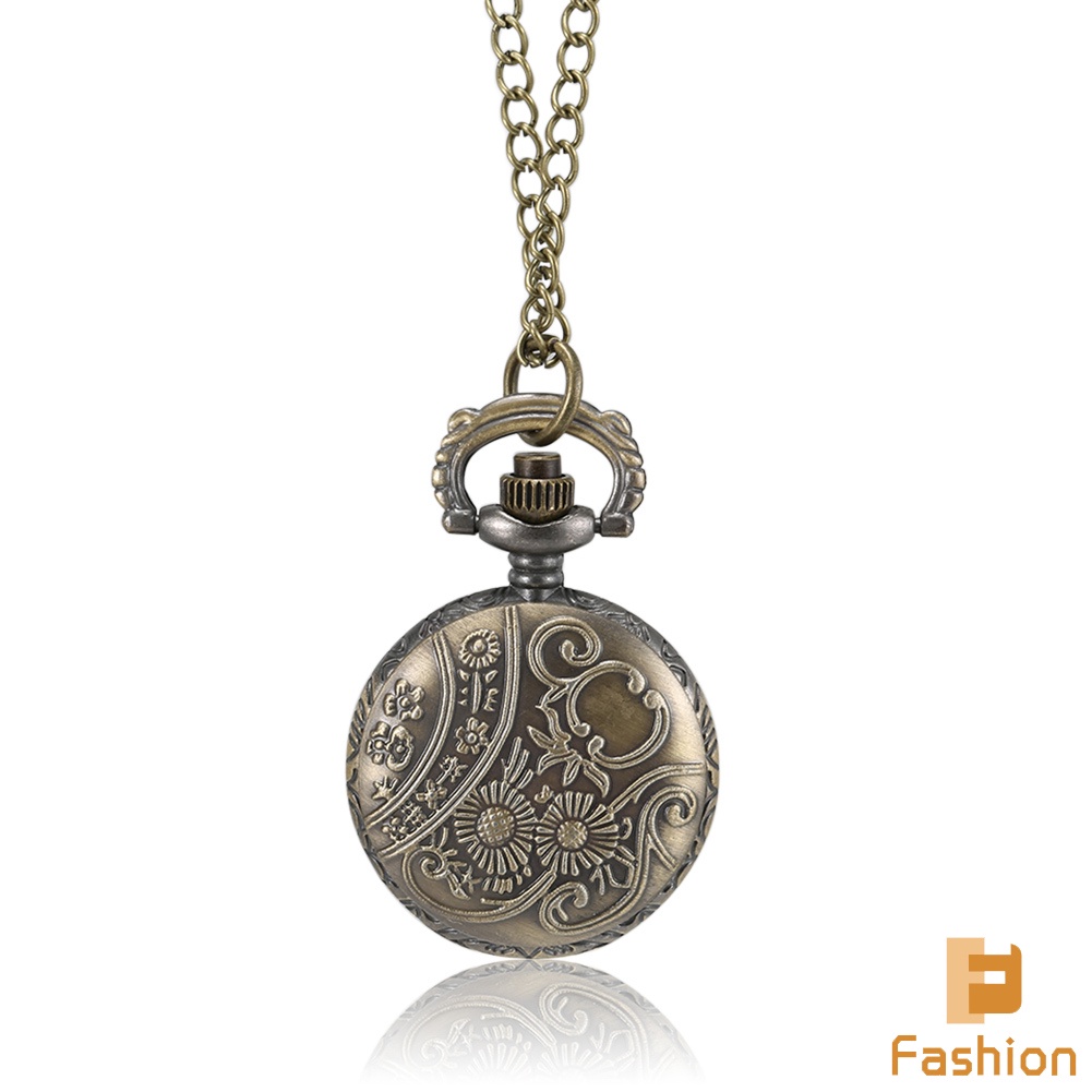 1 Đồng Hồ Bỏ Túi Chạm Khắc Tinh Xảo Bằng Hợp Kim Phong Cách Vintage