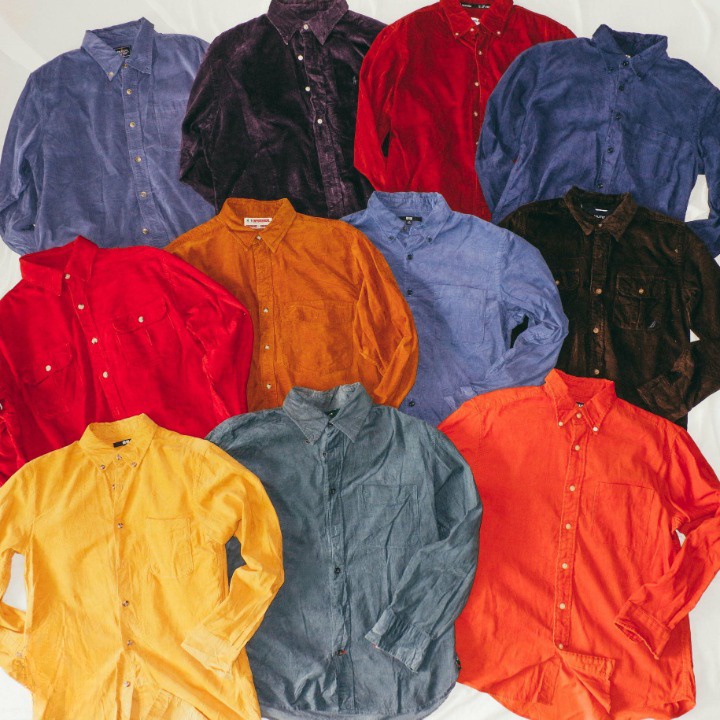 Áo Sơ Mi Nhung Tăm, Áo Flannel, Áo 2hand Tay Dài Unisex Nam Nữ Vintage Đẹp Chất Thời Trang Xịn Đẹp