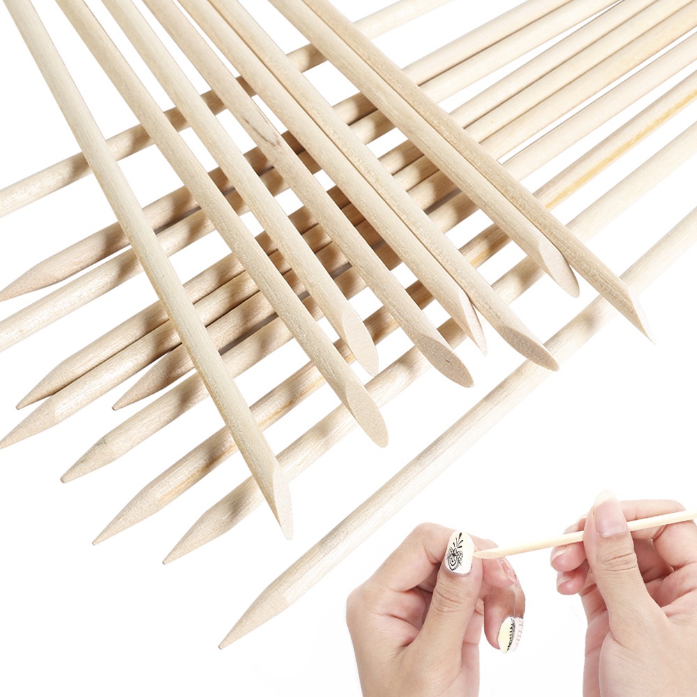 Set 50 / 100 que gỗ ROU BAO hỗ trợ làm móng chuyên dụng