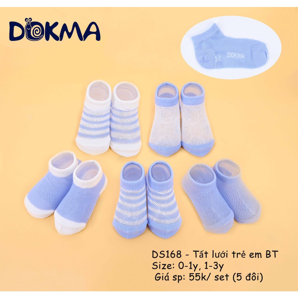 Sét 5 Đôi Tất Lưới Dokma Màu Thể Thao Cho Bé Giá Rẻ | Minizon Kids