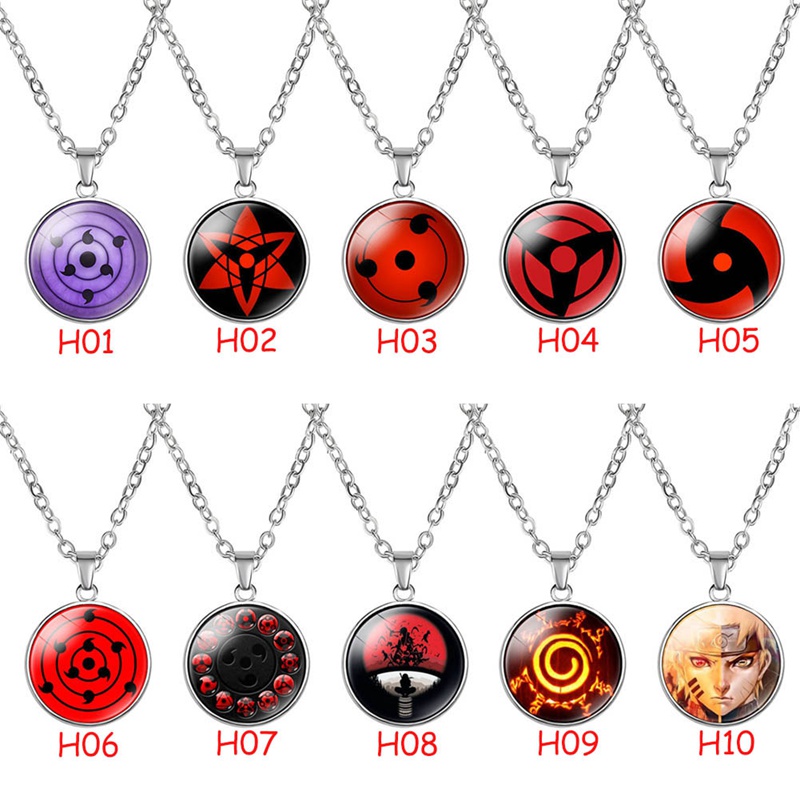 Tmdbyx Vòng Cổ Mặt Ngọc Thủy Tinh Hình Mắt Naruto Độc Đáo