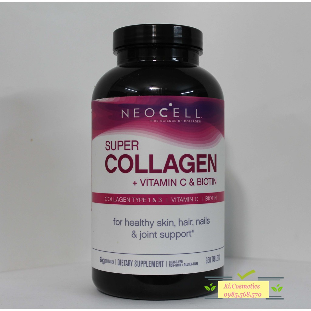 Viên Uống Super Collagen Neocell +C 6000 Mg type 1 - 3 Neocell collagen