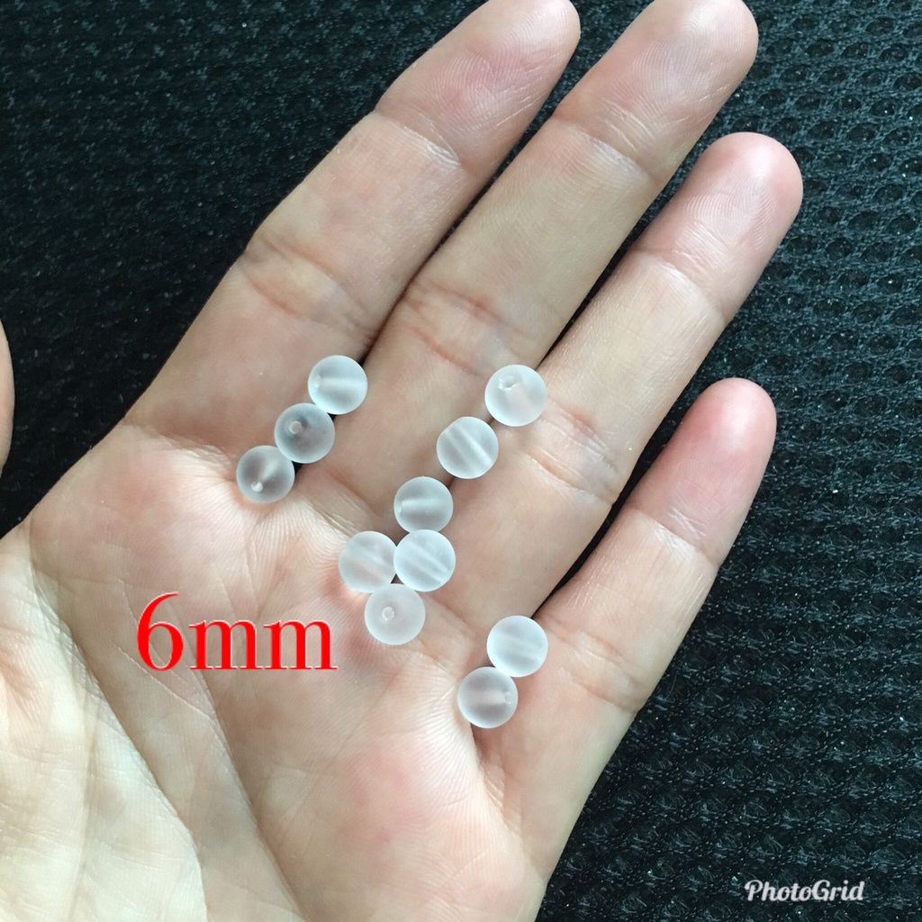 Đá lưu ly vẽ kinh Phật 6-10mm