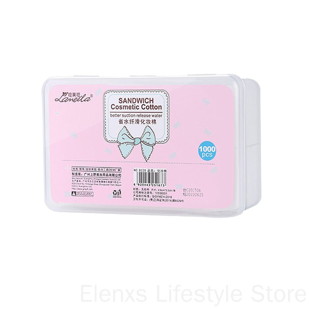 [Hàng mới về] 1000 Bông tẩy trang bằng vải không dệt tiện dụng