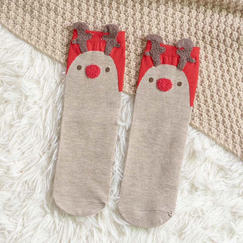 Vớ cotton Cổ Trung Họa Tiết Hoạt Hình Phong Cách Nhật Bản Thời Trang Xuân Thu Cho Nữ